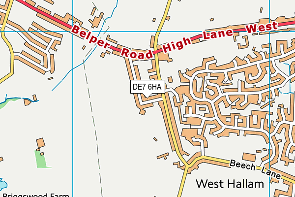 DE7 6HA map - OS VectorMap District (Ordnance Survey)