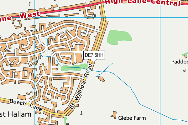 DE7 6HH map - OS VectorMap District (Ordnance Survey)