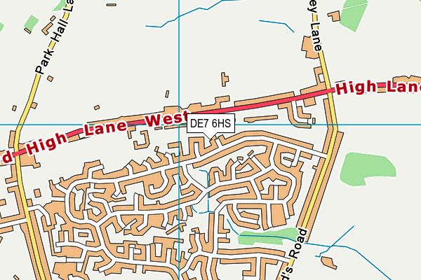 DE7 6HS map - OS VectorMap District (Ordnance Survey)