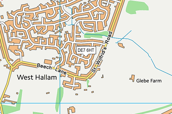 DE7 6HT map - OS VectorMap District (Ordnance Survey)