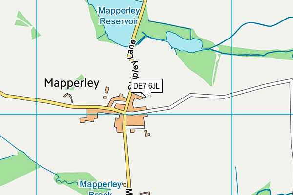 DE7 6JL map - OS VectorMap District (Ordnance Survey)