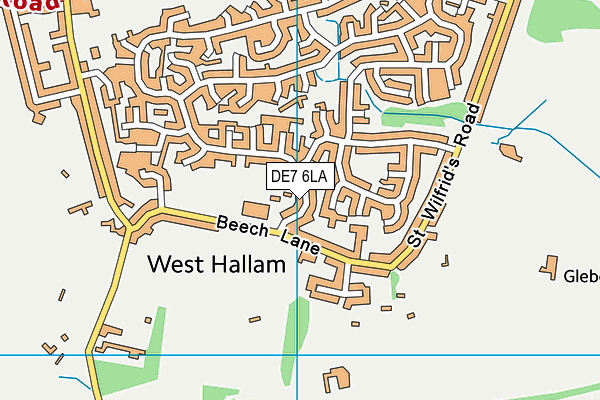 DE7 6LA map - OS VectorMap District (Ordnance Survey)