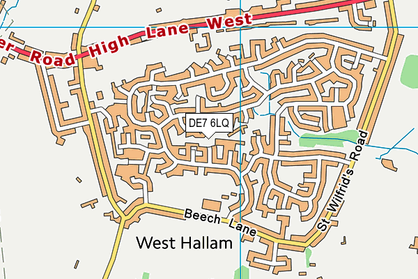 DE7 6LQ map - OS VectorMap District (Ordnance Survey)