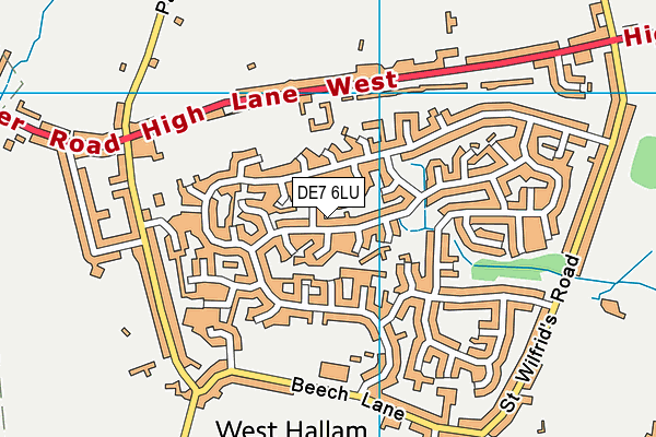 DE7 6LU map - OS VectorMap District (Ordnance Survey)