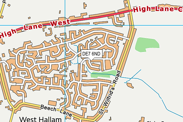 DE7 6ND map - OS VectorMap District (Ordnance Survey)