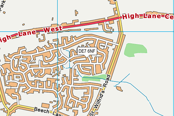 DE7 6NF map - OS VectorMap District (Ordnance Survey)