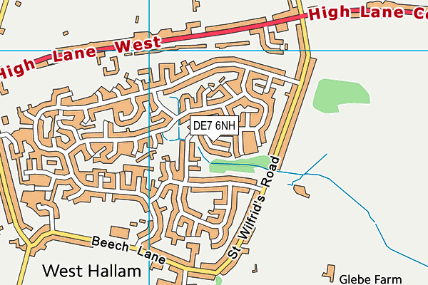 DE7 6NH map - OS VectorMap District (Ordnance Survey)
