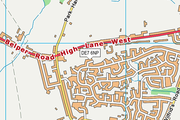 DE7 6NP map - OS VectorMap District (Ordnance Survey)