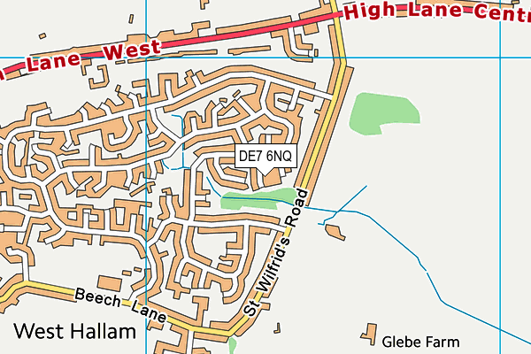 DE7 6NQ map - OS VectorMap District (Ordnance Survey)