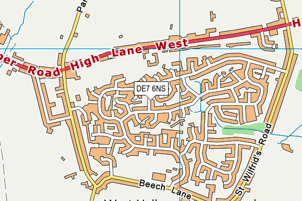 DE7 6NS map - OS VectorMap District (Ordnance Survey)