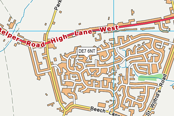 DE7 6NT map - OS VectorMap District (Ordnance Survey)
