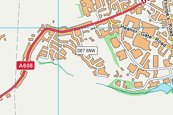 DE7 6NW map - OS VectorMap District (Ordnance Survey)