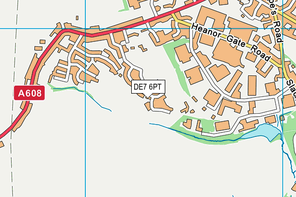 DE7 6PT map - OS VectorMap District (Ordnance Survey)