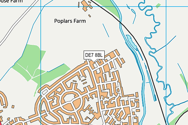 DE7 8BL map - OS VectorMap District (Ordnance Survey)