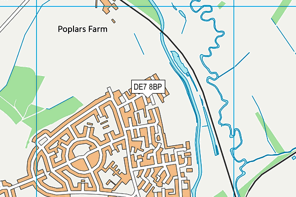 DE7 8BP map - OS VectorMap District (Ordnance Survey)