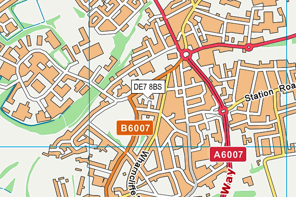 DE7 8BS map - OS VectorMap District (Ordnance Survey)