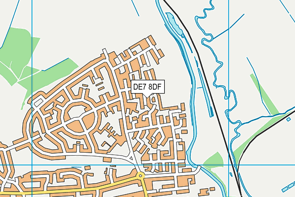 DE7 8DF map - OS VectorMap District (Ordnance Survey)