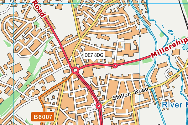 Anytime Fitness (Ilkeston) map (DE7 8DG) - OS VectorMap District (Ordnance Survey)