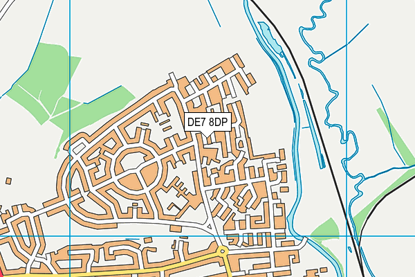 DE7 8DP map - OS VectorMap District (Ordnance Survey)