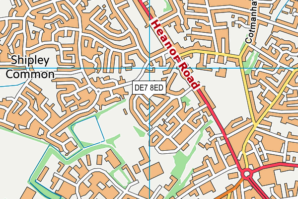 DE7 8ED map - OS VectorMap District (Ordnance Survey)