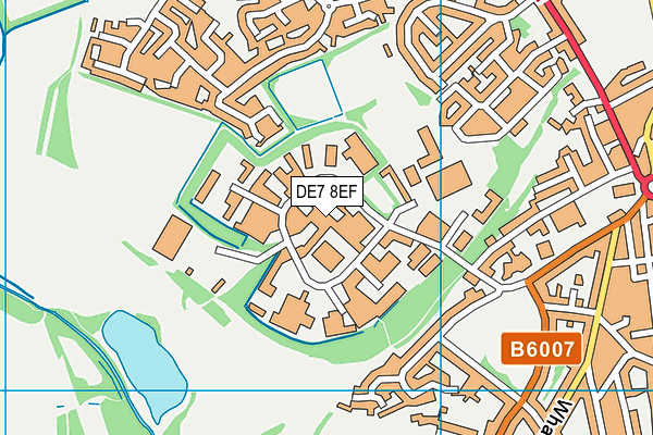 DE7 8EF map - OS VectorMap District (Ordnance Survey)