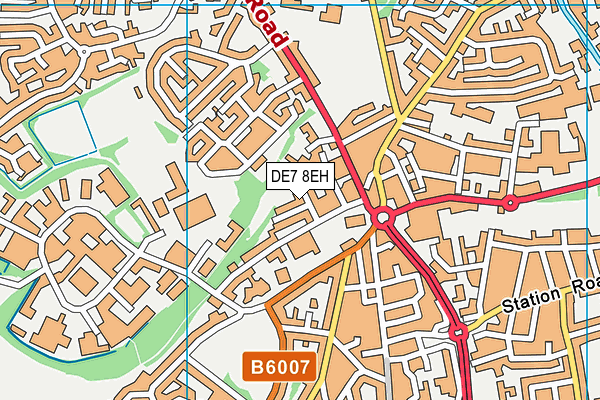 DE7 8EH map - OS VectorMap District (Ordnance Survey)