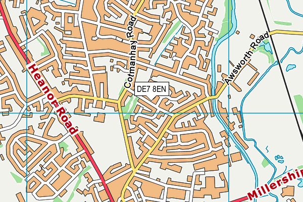 DE7 8EN map - OS VectorMap District (Ordnance Survey)