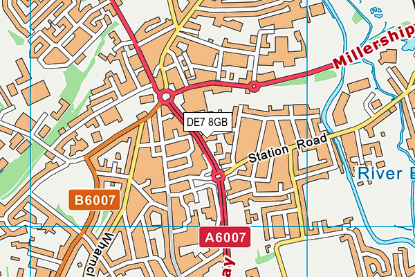 DE7 8GB map - OS VectorMap District (Ordnance Survey)