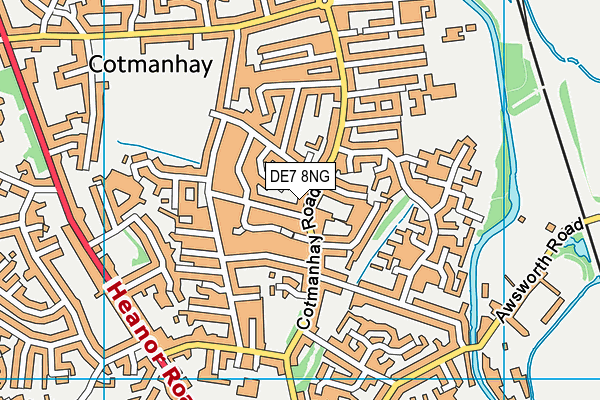 DE7 8NG map - OS VectorMap District (Ordnance Survey)