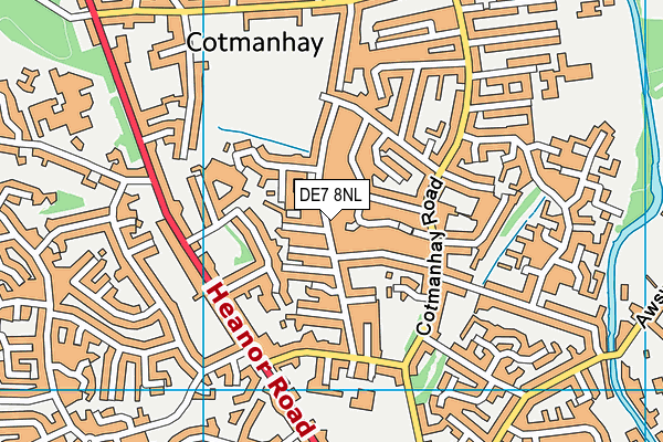DE7 8NL map - OS VectorMap District (Ordnance Survey)