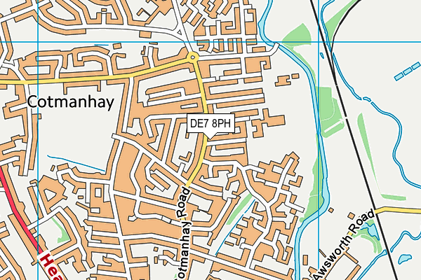 DE7 8PH map - OS VectorMap District (Ordnance Survey)