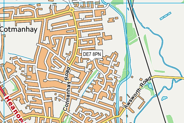 DE7 8PN map - OS VectorMap District (Ordnance Survey)