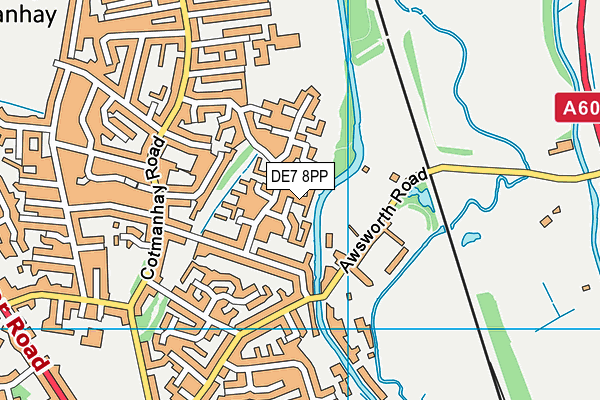DE7 8PP map - OS VectorMap District (Ordnance Survey)