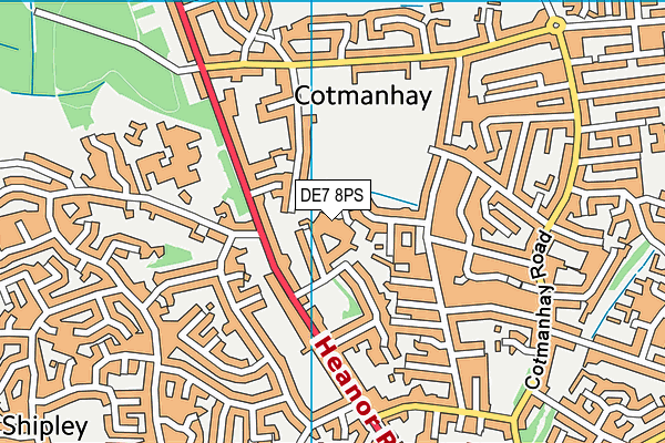 DE7 8PS map - OS VectorMap District (Ordnance Survey)