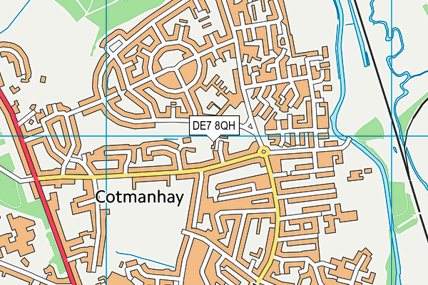 DE7 8QH map - OS VectorMap District (Ordnance Survey)