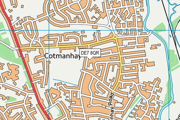 DE7 8QR map - OS VectorMap District (Ordnance Survey)