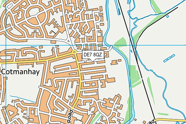 DE7 8QZ map - OS VectorMap District (Ordnance Survey)