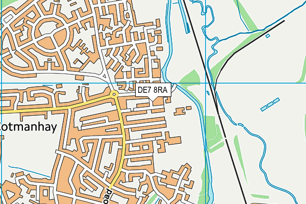 DE7 8RA map - OS VectorMap District (Ordnance Survey)