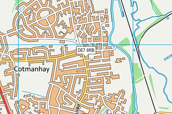 DE7 8RB map - OS VectorMap District (Ordnance Survey)