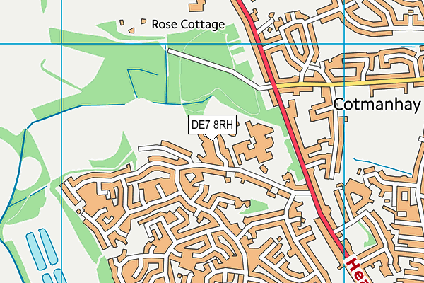 DE7 8RH map - OS VectorMap District (Ordnance Survey)