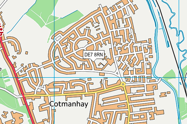 DE7 8RN map - OS VectorMap District (Ordnance Survey)
