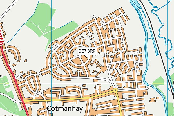 DE7 8RP map - OS VectorMap District (Ordnance Survey)