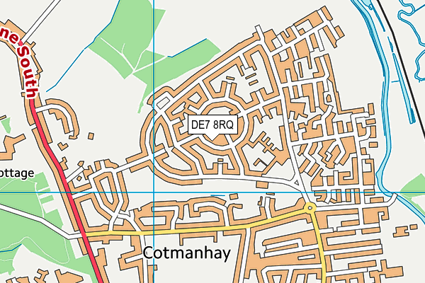 DE7 8RQ map - OS VectorMap District (Ordnance Survey)