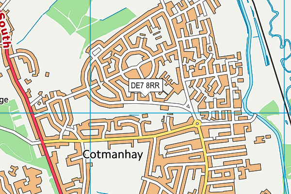 Cotmanhay Junior School map (DE7 8RR) - OS VectorMap District (Ordnance Survey)