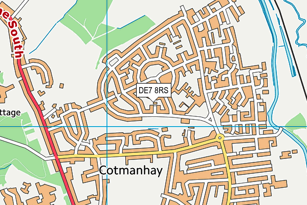 DE7 8RS map - OS VectorMap District (Ordnance Survey)