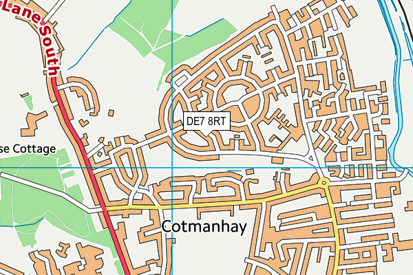 DE7 8RT map - OS VectorMap District (Ordnance Survey)
