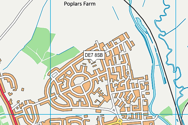 DE7 8SB map - OS VectorMap District (Ordnance Survey)