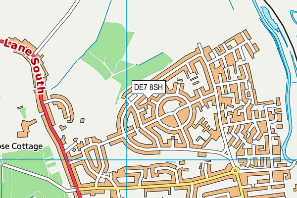 DE7 8SH map - OS VectorMap District (Ordnance Survey)