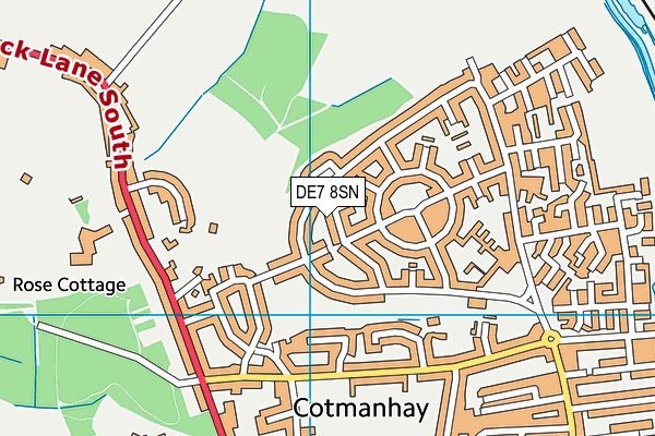 DE7 8SN map - OS VectorMap District (Ordnance Survey)