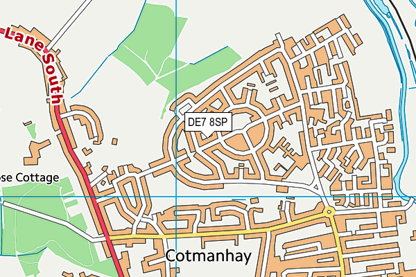 DE7 8SP map - OS VectorMap District (Ordnance Survey)